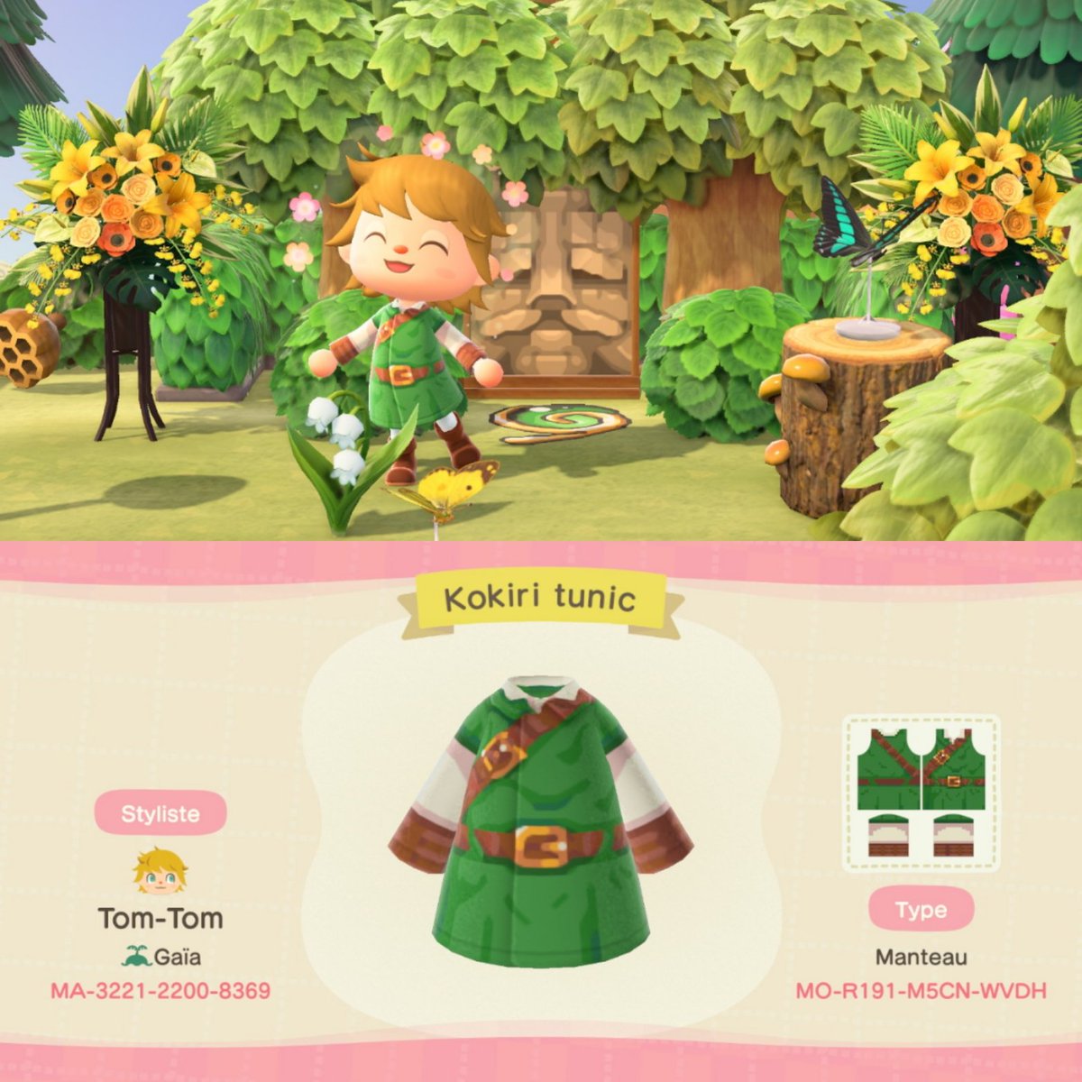 TheLegendOfGaia's tweet image. Puisque ils ressortent de l'ombre je vous présente à nouveaux les motifs Zelda que j'avais créé, a savoir le bouclier miroir, le grappin, le monocle de vérité, les bombes et les trois tuniques d'Ocarina Of Time 🙂
#acnh #zelda #designcode
