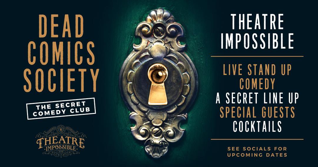 The secret comedy club at <a href="/IMPOSSIBLE_Mcr/">Impossible Manchester</a>!

A fully pro lineup with special guests!

Come and join the society…

🎟jokepit.com/e/4522🎟