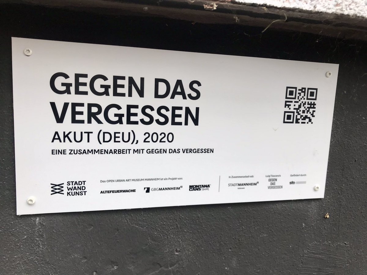 ᵂᴱᴿᴮᵁᴺᴳ Moin aus #Mannheim!
Hab schon ein bisschen #Streetart gefunden 👏💙 Großflächige Murals von Akut, den Low Bros, Aske und anderen.  Über einen QR-Code bekommt man direkt Infos zum Kunstwerk. #stadtwandkunstspa
…
#visitmannhein