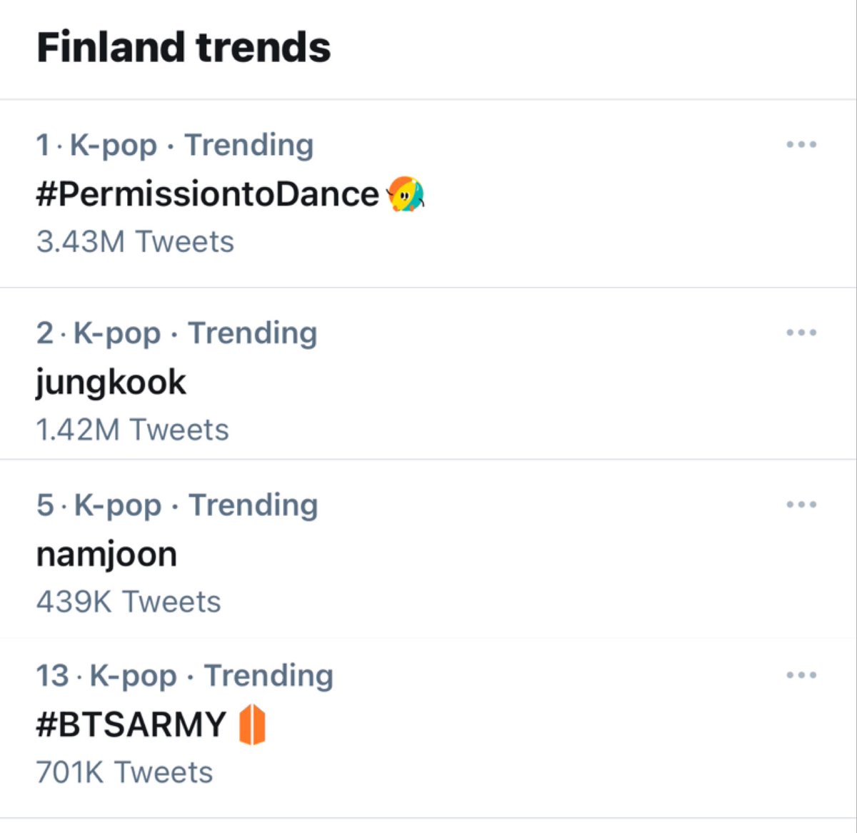 BTS_army_Fin's tweet photo. Finland Trends
#PermissiontoDance
#BTSARMY
#SaankoLuvan @BTS_twt https://t.co/3rURJTCnHq