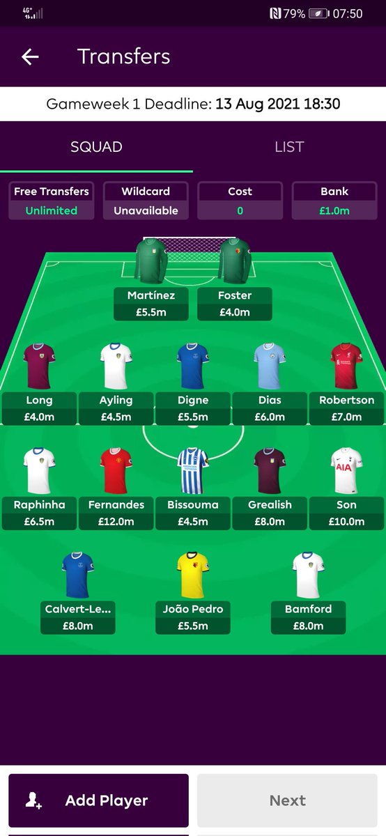 clayhead95's tweet photo. First draft what are your thoughts? #fpl #FPLCommunity @OfficialFPL https://t.co/pkCw9Jgzef