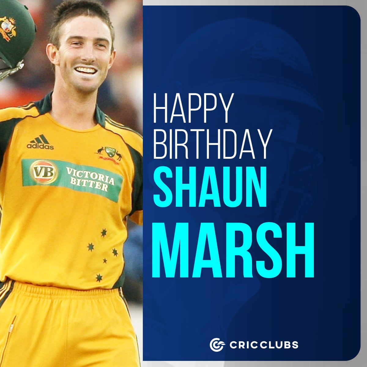 Wishing Australian opener Shaun Marsh a very happy birthday.    