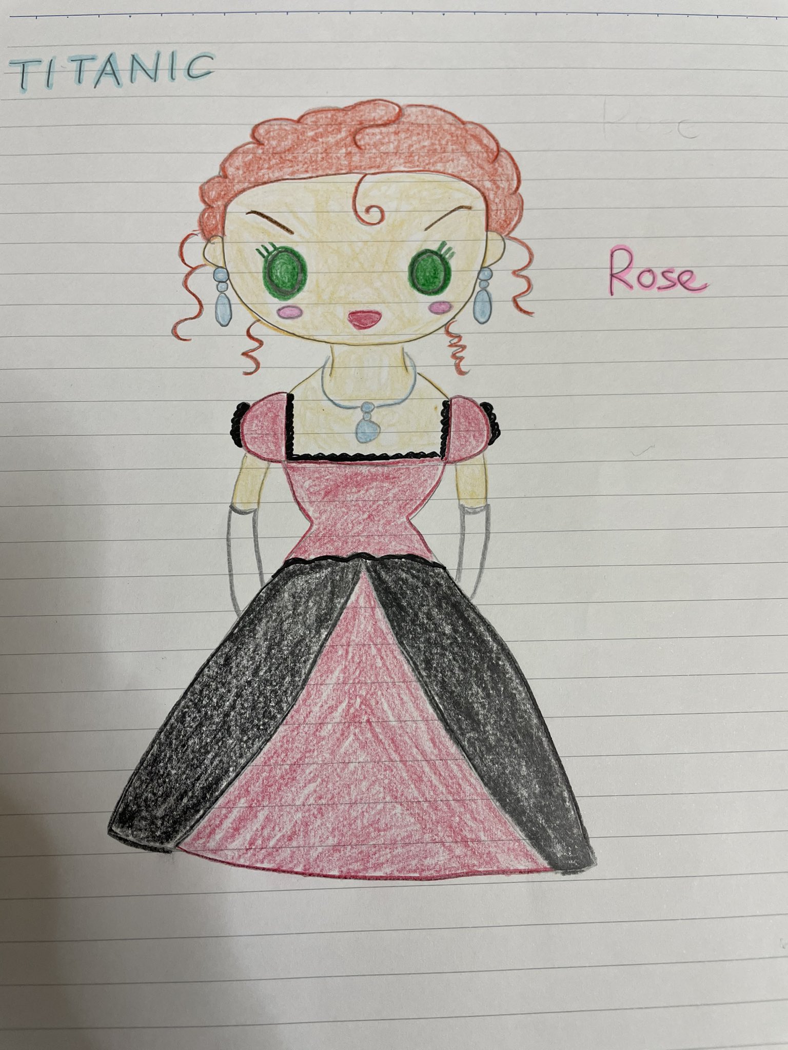 茉莉花 固ツイ見て下さい Titanic Of Rose タイタニック ローズ イラスト ミニキャラ 色鉛筆画 色鉛筆イラスト T Co Tgxagkylif Twitter