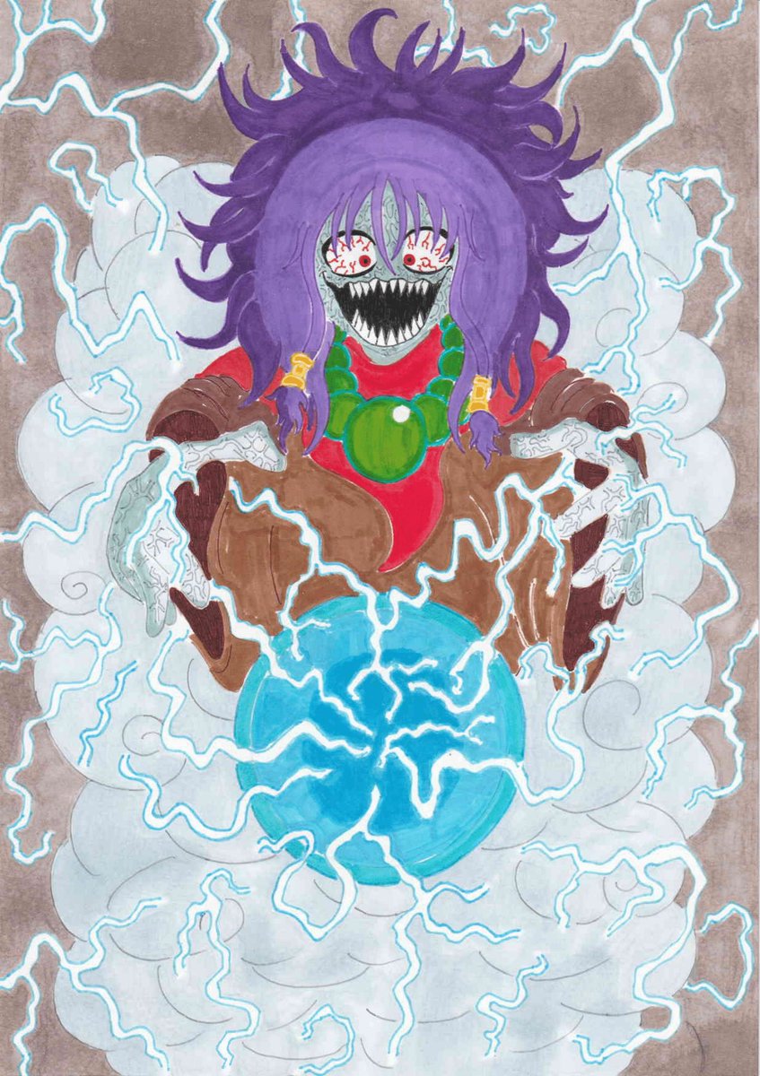 椿 宝珠 イラスト 風神雷神 風神 雷神 と聞いて 皆さんはどんなイメージを持たれますか 今までのイメージを捨てて 描いたのがこのイラスト 紫色の髪が雷神 緑色の髪が風神 改めてみると 化け物に近いな