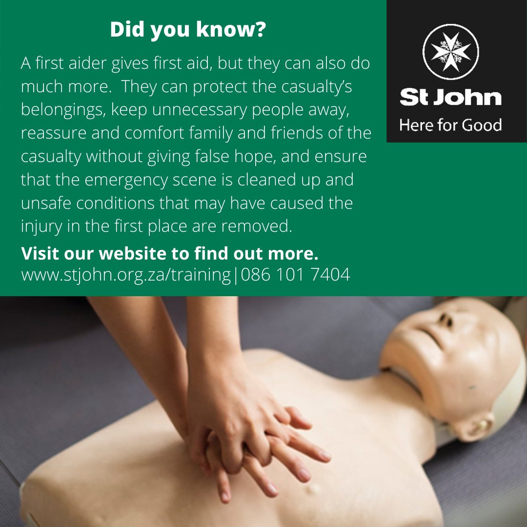 #AskMe how first aid training can save lives.  #FirstAidTraining #FirstAider #StJohn #HereForGood