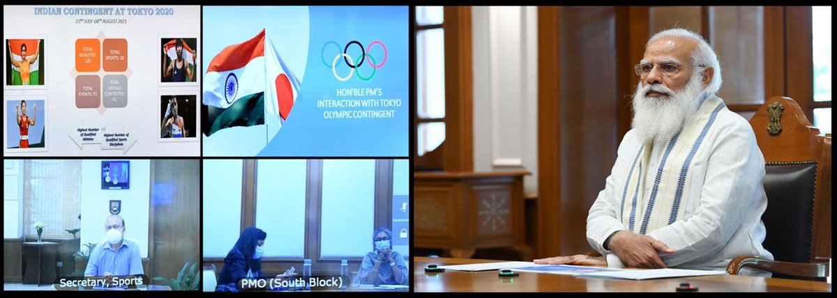 Reviewed preparations for facilitation of India’s contingent at @Tokyo2020. Discussed the logistical details, their vaccination status, the multi-disciplinary support being given.