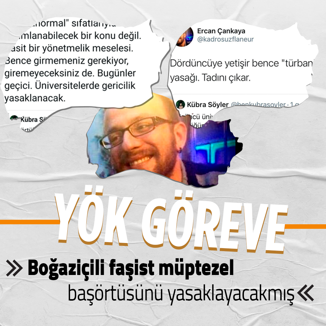 takvim's tweet photo. Boğaziçili Ercan Çankaya başörtülülere nefret kustu: "Türbanla üniversiteye girmemeniz gerekiyor, giremeyeceksiniz de. Bugünler geçici. Üniversitelerde gericilik yasaklanacak"