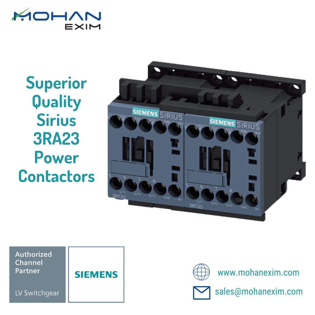 Install Power contactors today and control the electric motors. 
.
.

#mohanexim #bangalore #Siemens #powercontactor #electricalproducts #b2bmarketing #b2bbusiness #electricals #distributors #b2cmarketing