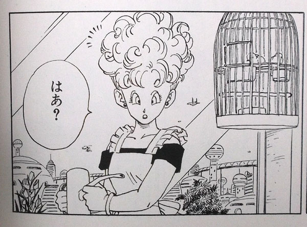 ブルマの母ちゃんの目が開いてるコマに気付いたんだけど、もしかしてここだけ?
ってかここも いつものニッコリ細めた目でいいのにな。 