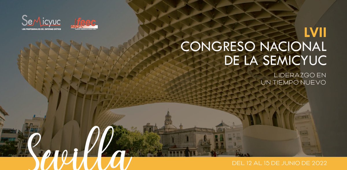 🆕 El LVII Congreso Nacional  #SEMICYUC2022 ya tiene fechas oficiales. Te esperamos en Sevilla del 12 al 15 de junio de 2022 para nuestro esperado congreso PRESENCIAL. Apúntalo en tu agenda. ¡Contamos contigo!
