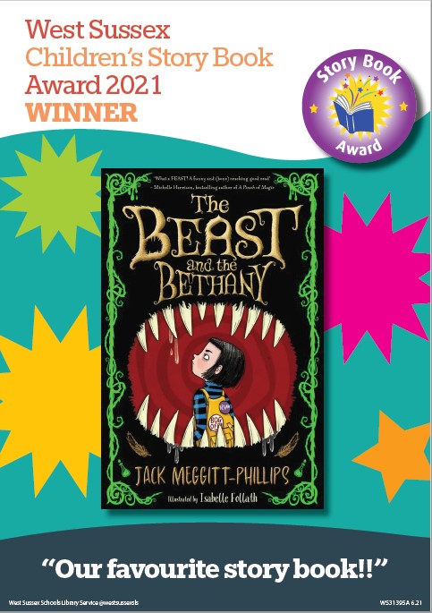 #WestSussexStoryBookAward2021

<a href="/WestSussexSLS/">West Sussex Schools Library Service</a> are pleased to announce that the WINNER of the West Sussex Story Book Award 2021 is 'The Beast and the Bethany' written by <a href="/MeggittPhillips/">Jack Meggitt-Phillips</a> &amp; illustrated by @IsabelleFollath!