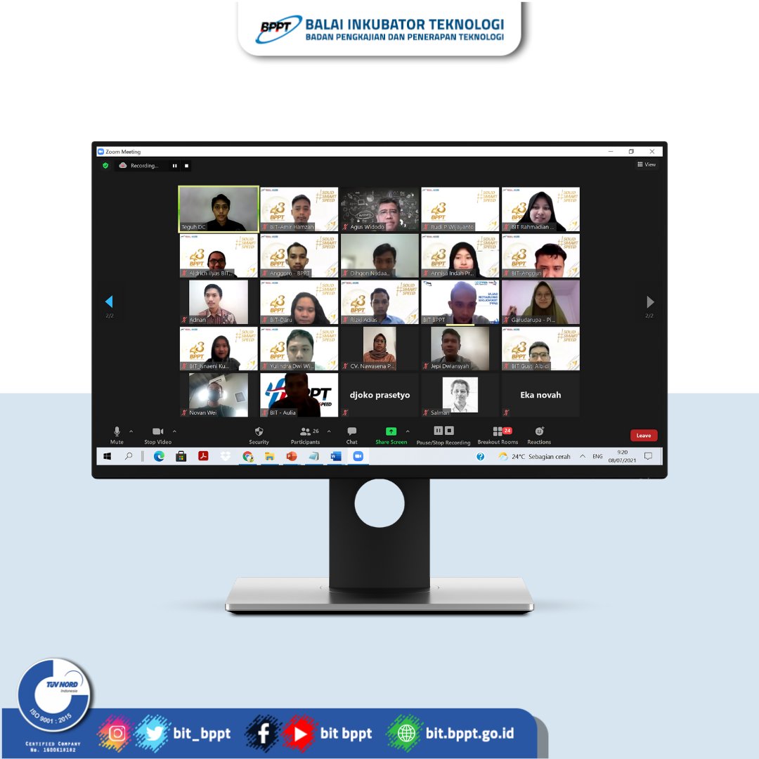 bit_bppt's tweet image. BIT - BPPT mengadakan FGD persiapan inkubasi terhadap 4 calon tenant yang telah lolos seleksi  sebelumnya. Kegiatan dilaksanakan pada tanggal 8 Juli 2021 dengan tujuan perencanaan inkubasi dapat disiapkan, dan pendampingan inkubasi dapat berjalan dengan lancar

#bit_bppt #bppt_ri