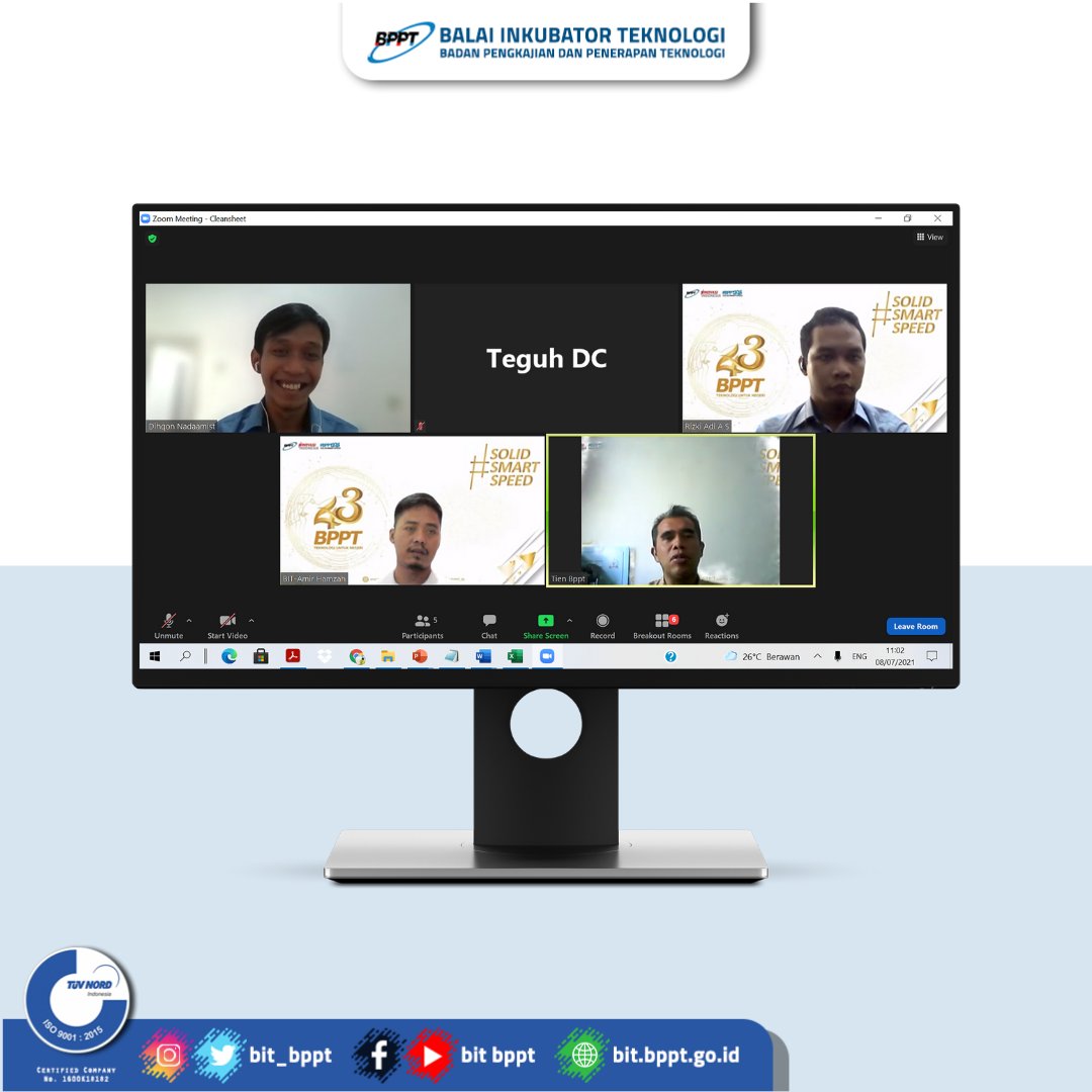 bit_bppt's tweet image. BIT - BPPT mengadakan FGD persiapan inkubasi terhadap 4 calon tenant yang telah lolos seleksi  sebelumnya. Kegiatan dilaksanakan pada tanggal 8 Juli 2021 dengan tujuan perencanaan inkubasi dapat disiapkan, dan pendampingan inkubasi dapat berjalan dengan lancar

#bit_bppt #bppt_ri