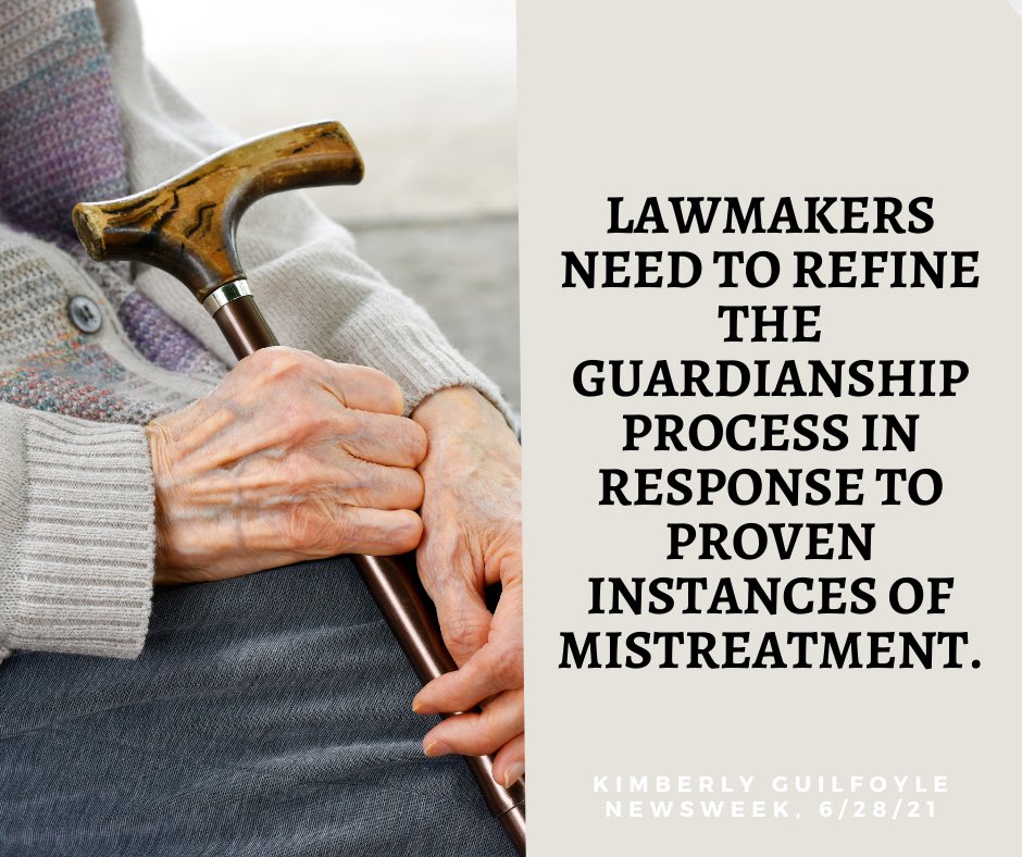We have seen too many people who have been placed under wrongful #guardianships, specifically @Bashinsky. It's time for lawmakers to take a closer look at this issue.