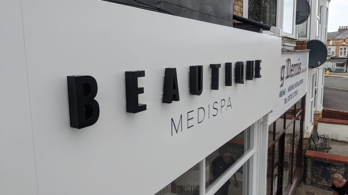 blueraptorsigns's tweet photo. Got some really nice illuminated signage going up over the next few weeks. Here is one we made for Beautique with Halo Illuminated built up letters on a Matt white signtray https://t.co/LAGSN5jmK5