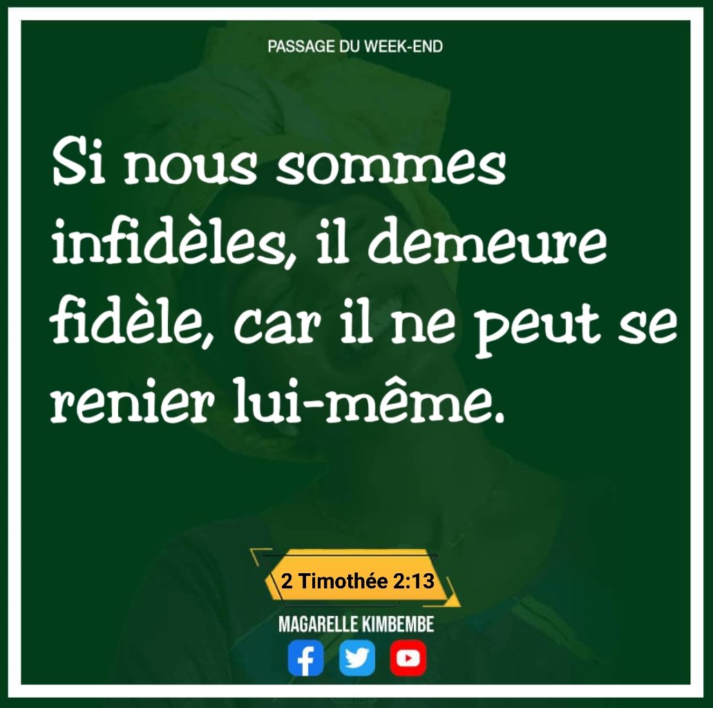 Sache que Dieu n'a pas oublié ce qu'il t'avait promis. Il est FIDÈLE à sa parole je t'assure donc,il FERA.

#DieuEstFidèle 
#InstantavecEmmanuel
#Ouagadougou2021
#GrâceàDieu
