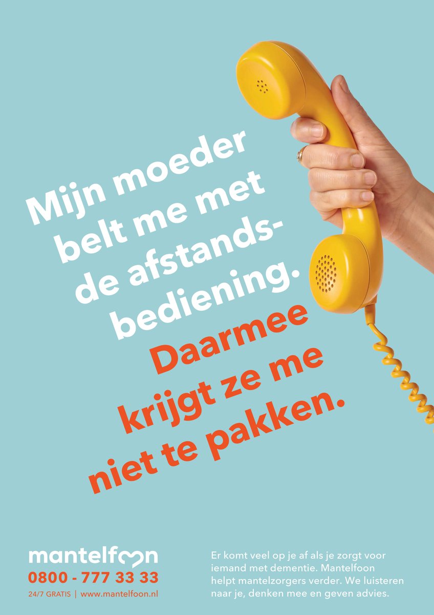 Om Rotterdamse mantelzorgers die zorgdragen voor een naaste met dementie te ondersteunen waar mogelijk, is Mantelfoon (onderdeel van wmo radar) een speciale campagne gestart. Lees meer over 'Dementie en Mantelzorg' via deze link: mantelfoon.nl/informatiepunt….