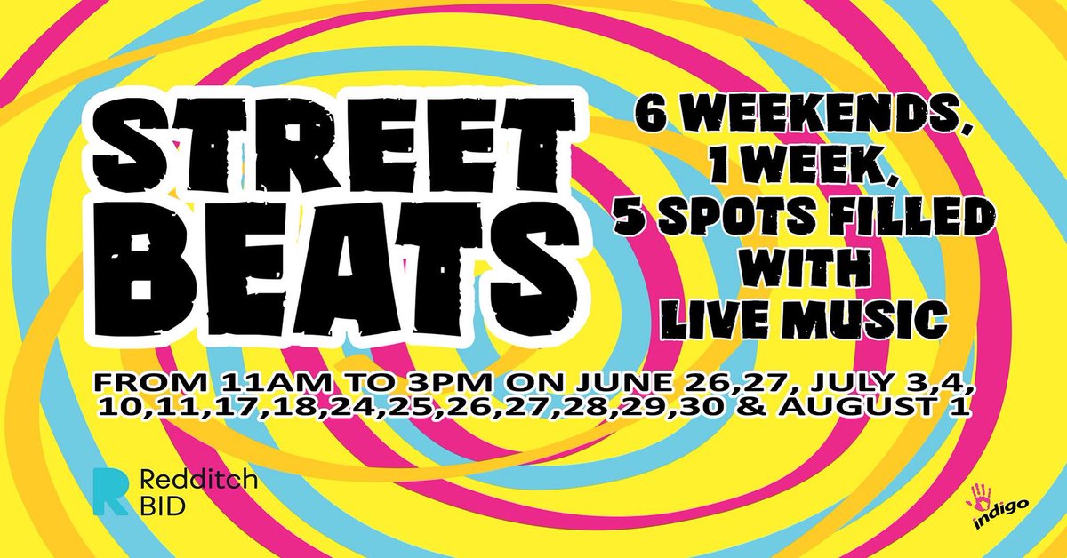 Don’t forget this weekend <a href="/Redditch_BID/">Embrace Redditch</a> have #StreetBeats on in Redditch Town Centre