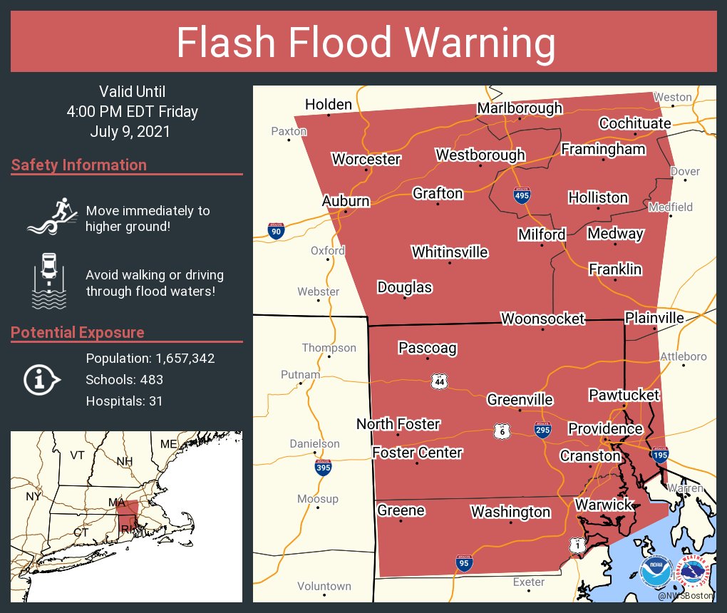 Nws Boston On Twitter Flash Flood Warning Including Worcester Ma Providence Ri Warwick Ri Until 4 00 Pm Edt