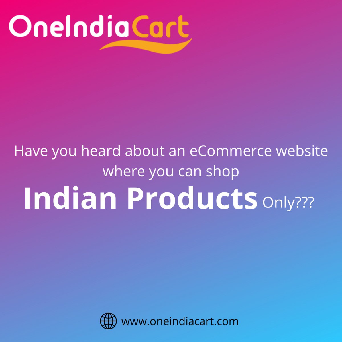 indith_official's tweet photo. For U..For Us..For India.....
OneIndiaCart is an eCommerce website where you can shop Indian Products only.
India.....Its time to buy Everything इंडियन at OneIndiaCart.....
#oneindiacart  #keepsupporting #linkedin #ecommerce #india #shopping #vocalforlocal #business https://t.co/ca0VnkOlXQ