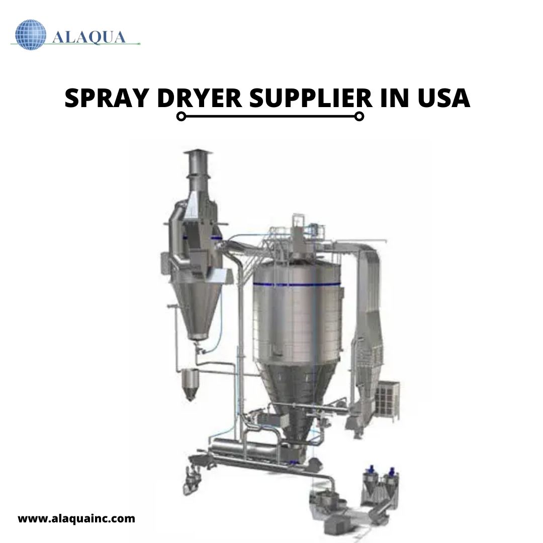 Alaquainc1's tweet photo. A spray dryer consists of a feed pump, atomizer, air heater, air dispenser, drying chamber, and systems for exhaust air cleaning and powder recovery/separator. 
https://t.co/RLpWHoIkFr 
#spraydryer #machineries #supplier #technologies #USA #alaquainc  #automizer #airdispenser https://t.co/eA6xkx31Wn