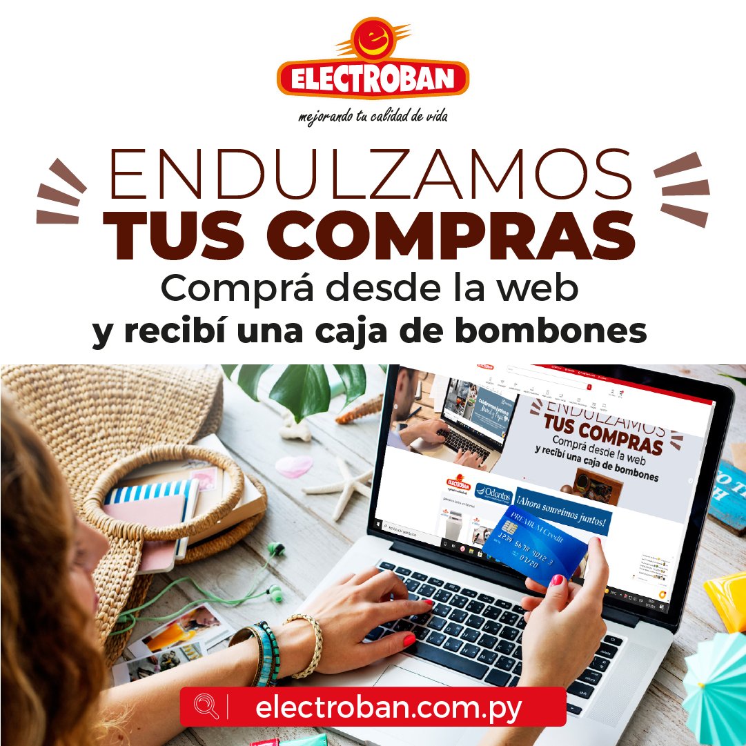 electrobanpy's tweet image. En este mes de la dulzura queremos darle sabor a tus días, hacé tus compras desde la web y recibí una caja de bombones de regalo 🥰.
👨🏻‍💻 Ingresá a: electroban.com.py