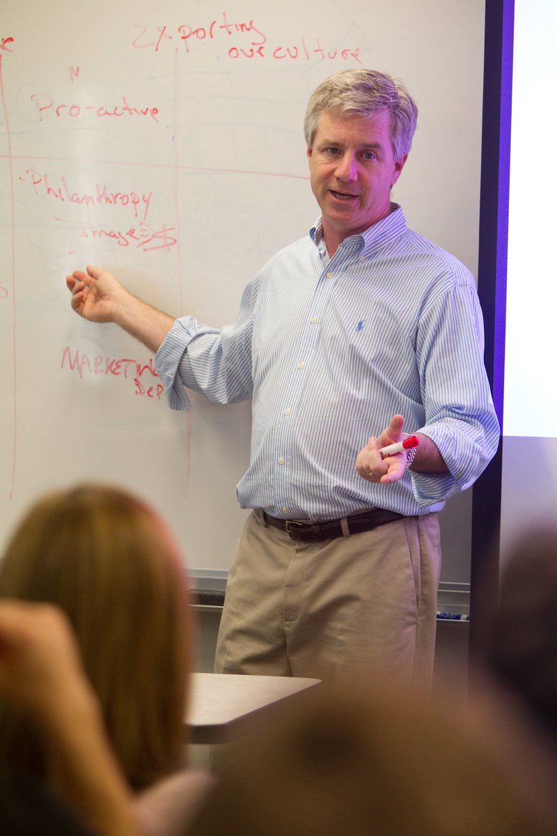 Good morning! #FlashbackFriday - Adlai Wertman, David C. Bohnett Chair in Social Entrepreneurship and Professor of Clinical Entrepreneurship in <a href="/USCMarshall/">USC Marshall School of Business</a>’s Greif Center for Entrepreneurship, leading a class discussion back in 2010. Photo/Marshall