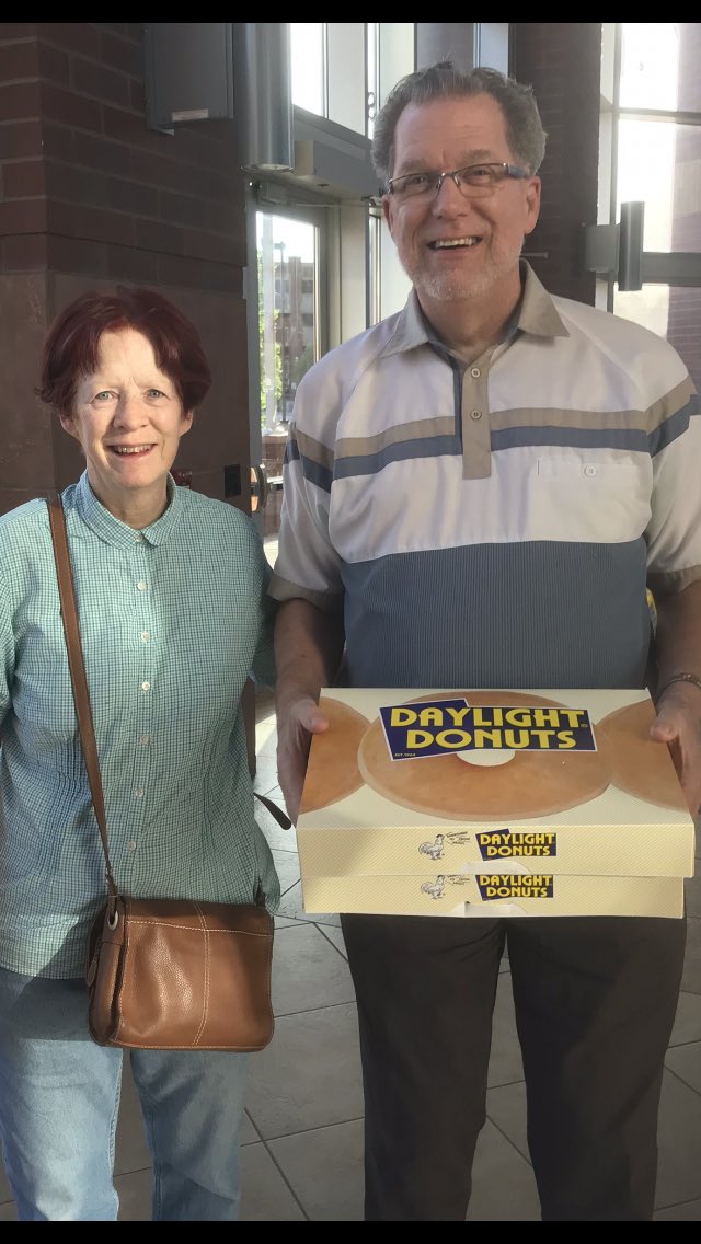 PPDWatch1Capt's tweet photo. The Pueblo Police Department would like to thank Mark and Rosaleen Kellett for dropping off 2 dozen of the best things ever made, DONUTS!!!! https://t.co/JcaJepYPKQ
