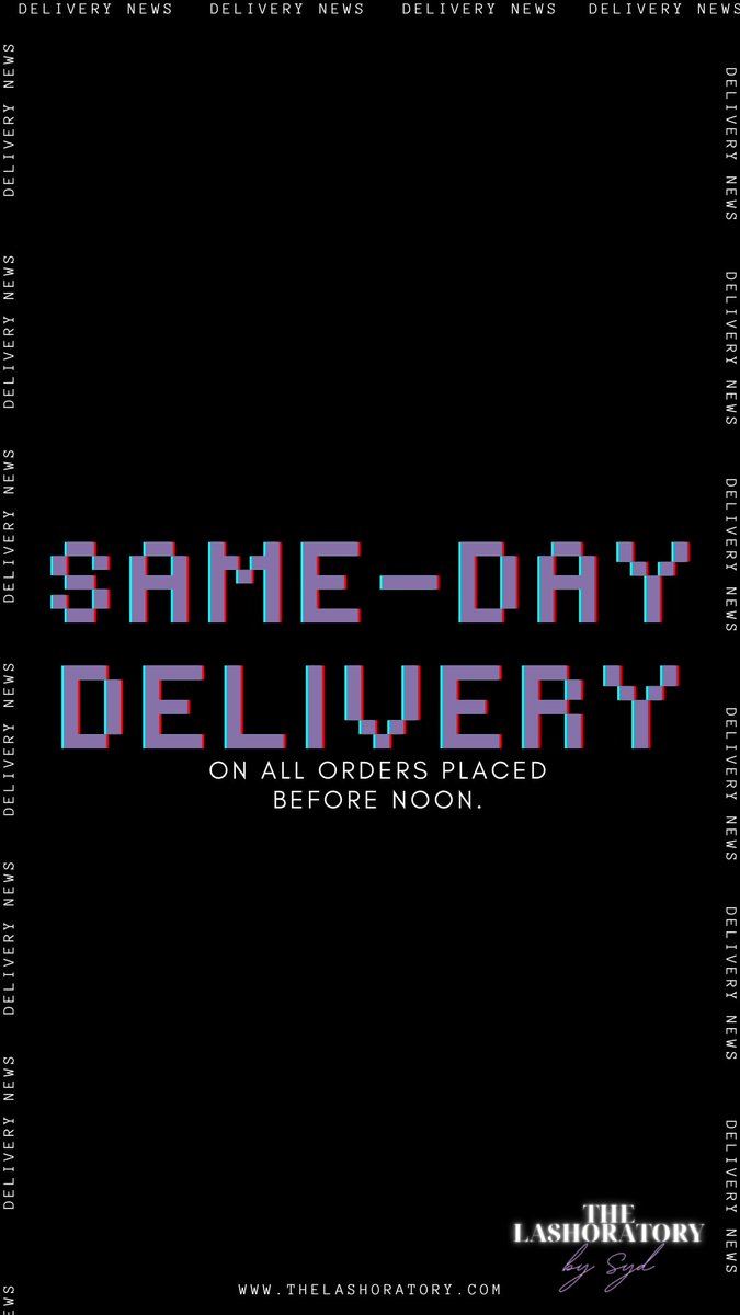 thelashoratory's tweet photo. SAME-DAY DELIVERY ON ALL ORDERS PLACED B4 NOON😈 https://t.co/WxNGzM4pEY https://t.co/f389XXa0fb