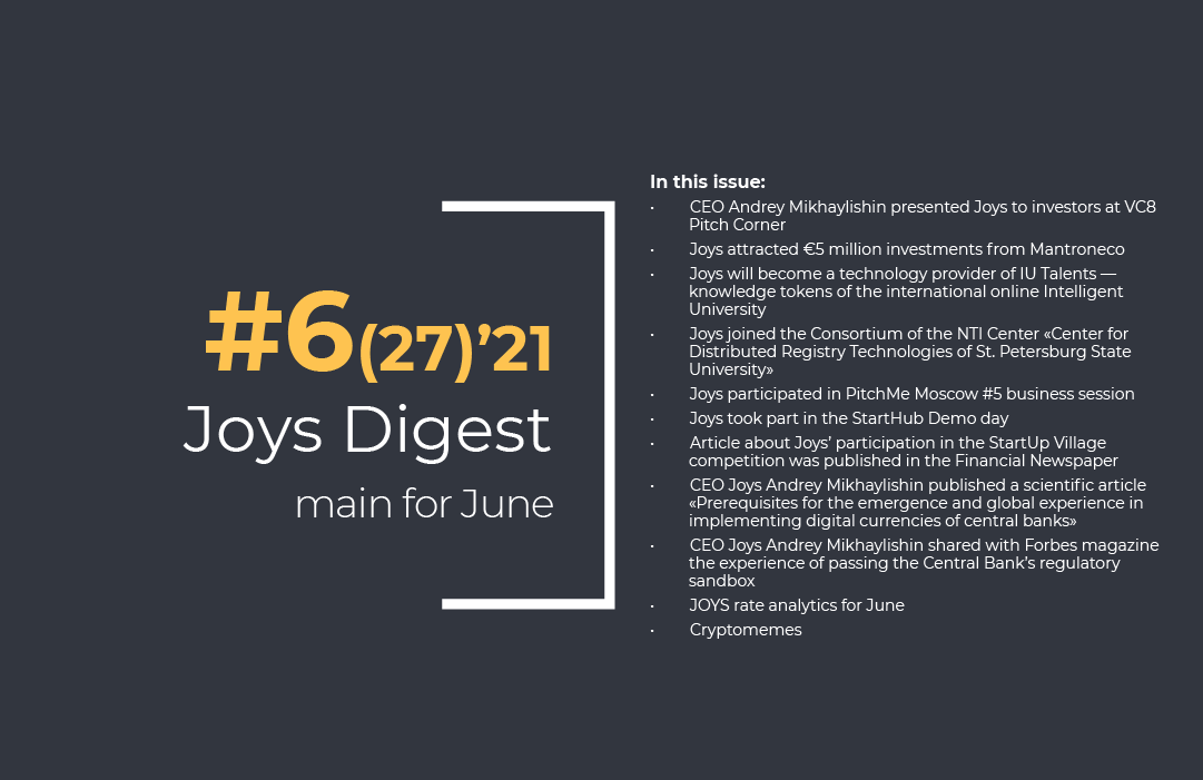 joys_digital's tweet photo. 📰JOYS DIGEST #6(27) – MAIN FOR JUNE

📌The new issue of the monthly digest is already available here – https://t.co/k0RVywGCwB! In it we will tell you about the #Joys main news for June. https://t.co/WWCbYvDdHE