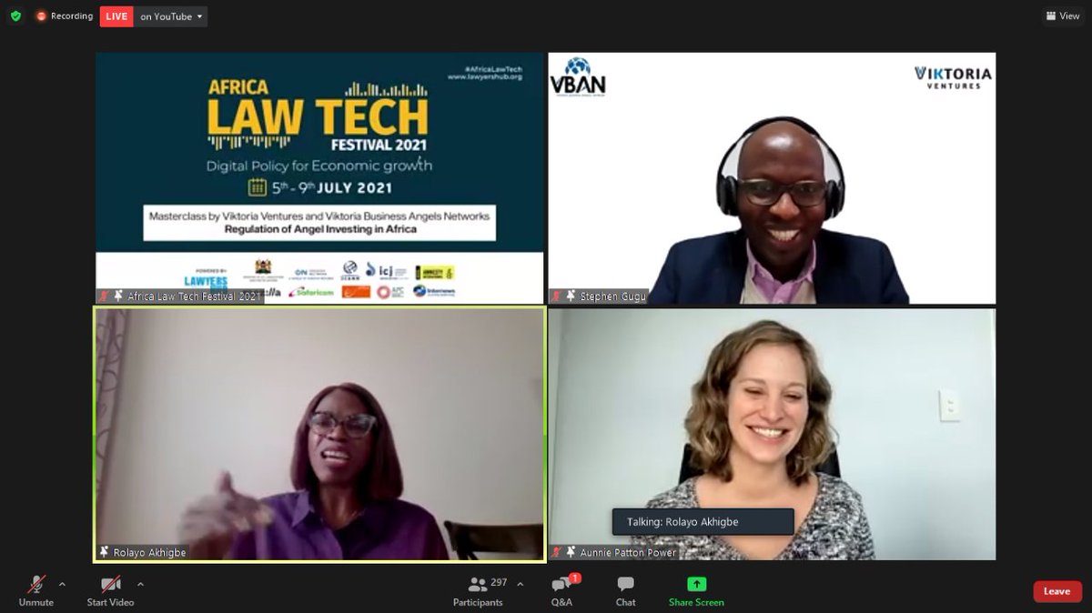 vikventures's tweet photo. Different angels bring different skillsets to the table. 
"Bring a different hat. Bring the let's get it done hat, vs the there's a lot of reasons we shouldn't do this hat."- @aunnie closing remarks at the #AfricaLawTechFestival2021

#VBAN #Angelnetwork #vikventures #Lawtech https://t.co/wUY3X2qIfG