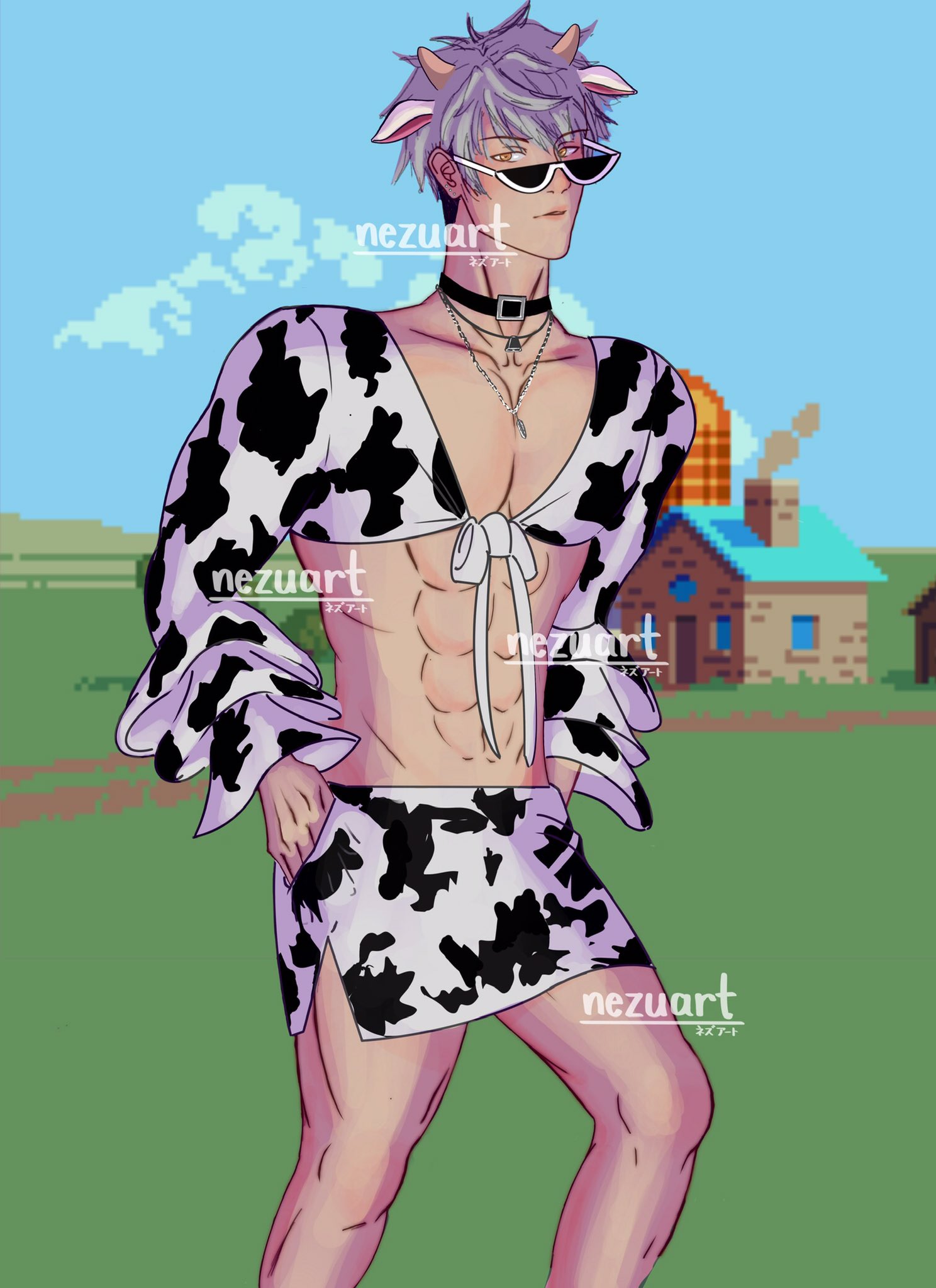 Sherubi Hatsuharu In Doja Cats Iconic Outfit From Her Mooo Music Video Hatsuharu Hatsuharusohma Fanart Animefanart Commissionart Moo Anime 草摩發春 フルバ ファンアート アニメイラスト イラスト デジタルアート