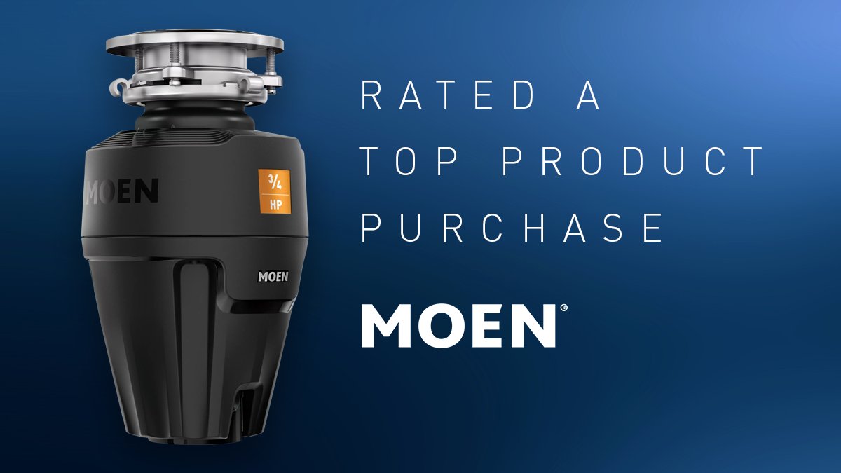 moen's tweet image. At Moen, we’re of the firm belief that every beautiful kitchen faucet needs a little horse power backing it up. 

That’s why we’re so excited to announce the Moen Host™ Series 3/4 Horsepower Garbage Disposal has been rated a top product purchase by Consumer Reports.