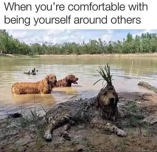 When you’re comfortable with being yourself around others