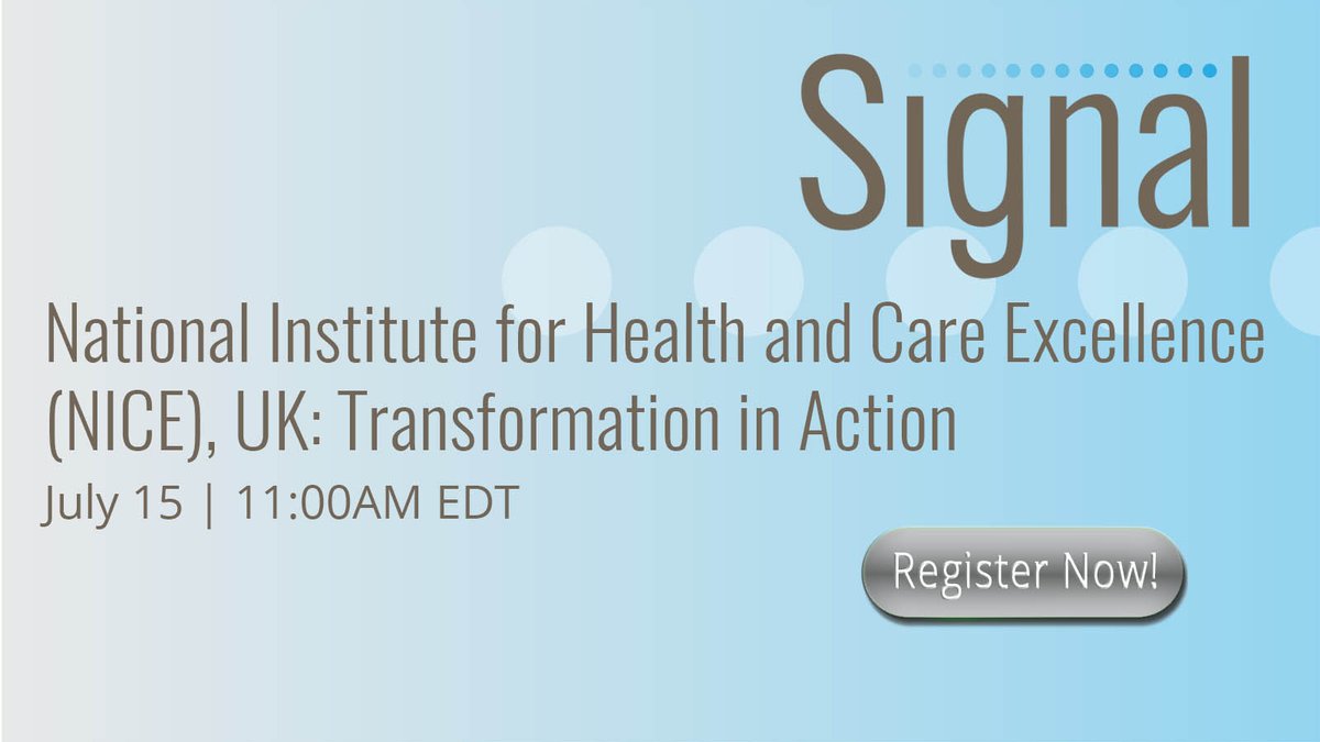 NICEComms's tweet image. At 11am today join NICE Chief Exec @GillianLeng and CHTE director Meindert Boysen at the #ISPORSignal series “National Institute for Health and Care Excellence (NICE), UK: Transformation in Action.” Register: bit.ly/3hVPurL
