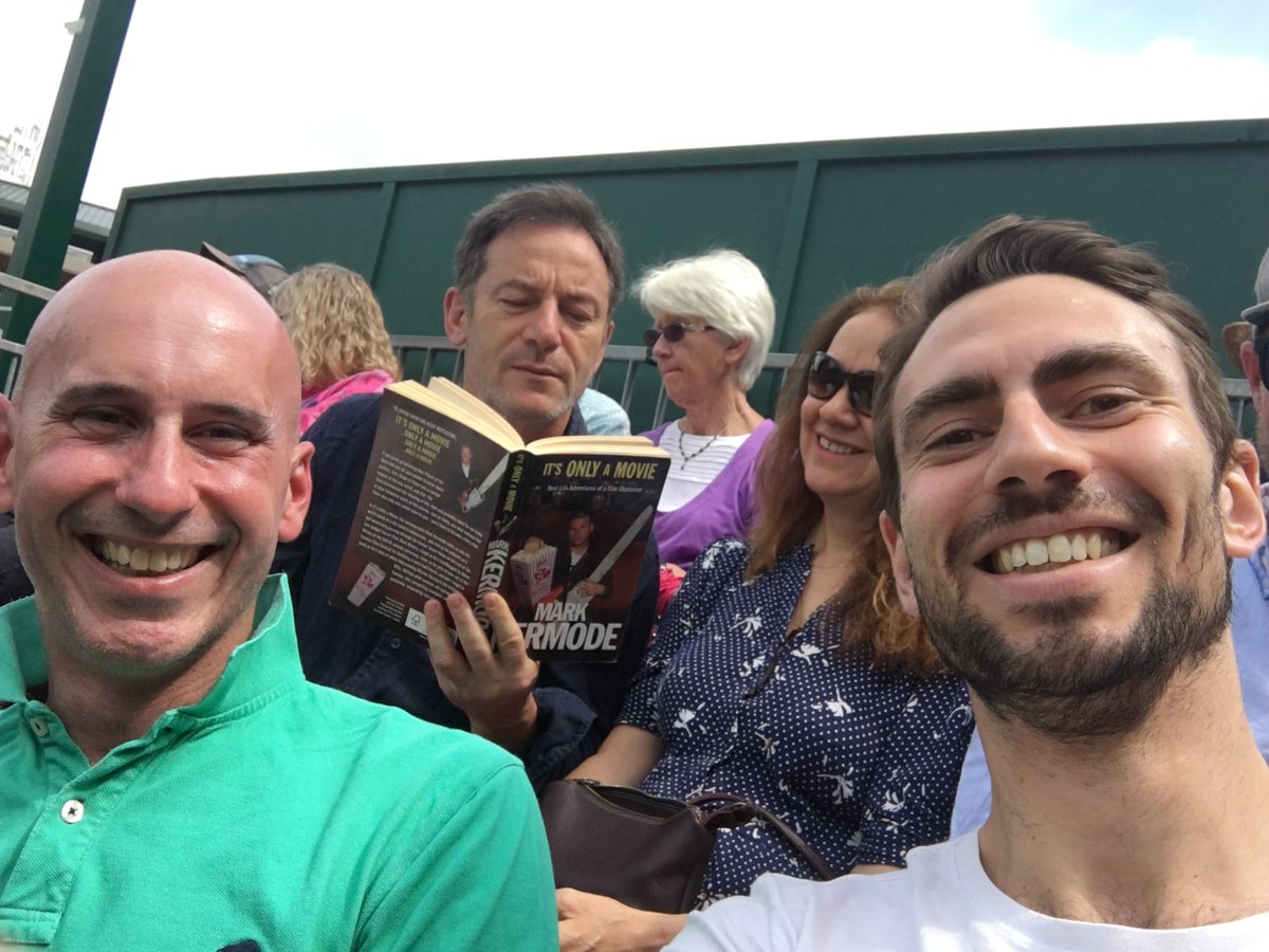 wittertainment's tweet image. 🎾 Listeners Thomas Thain and John Tabares managed to this *totally candid* snap of @jasonsfolly at Wimbledon. Hear all about it on today's podcast available from twoish on @BBCSounds