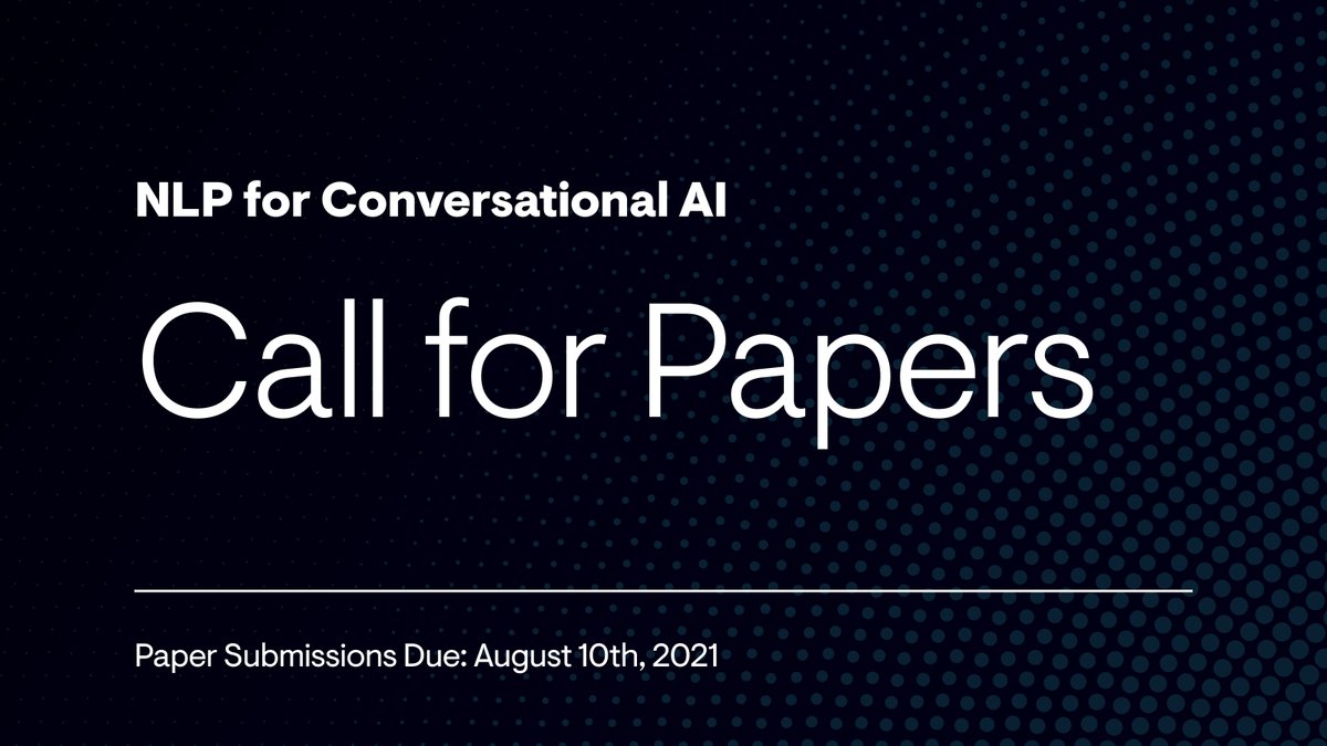 polyaivoice's tweet image. The organizing committee of 3rd Workshop on #NLP for #ConvAI invites all researches to submit their work. This year the workshop is co-located with #EMNLP. More information at: sites.google.com/view/3rdnlp4co…

#conversationalAI