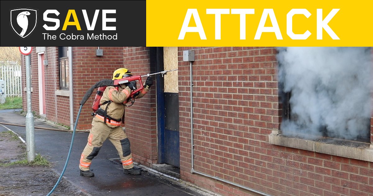 ColdCutSystems's tweet photo. A = Attack. The Cobra SAVE method.
The information from the Scan will indicate what tactic to use and where to attack with Cobra. The decision could be to use Cobra to minimise risk, save lives, stop spreading of fire. https://t.co/B24TNHbbh1 #coldcutcobra #coldcutsystems #UHPL https://t.co/DN76fZ6HtZ