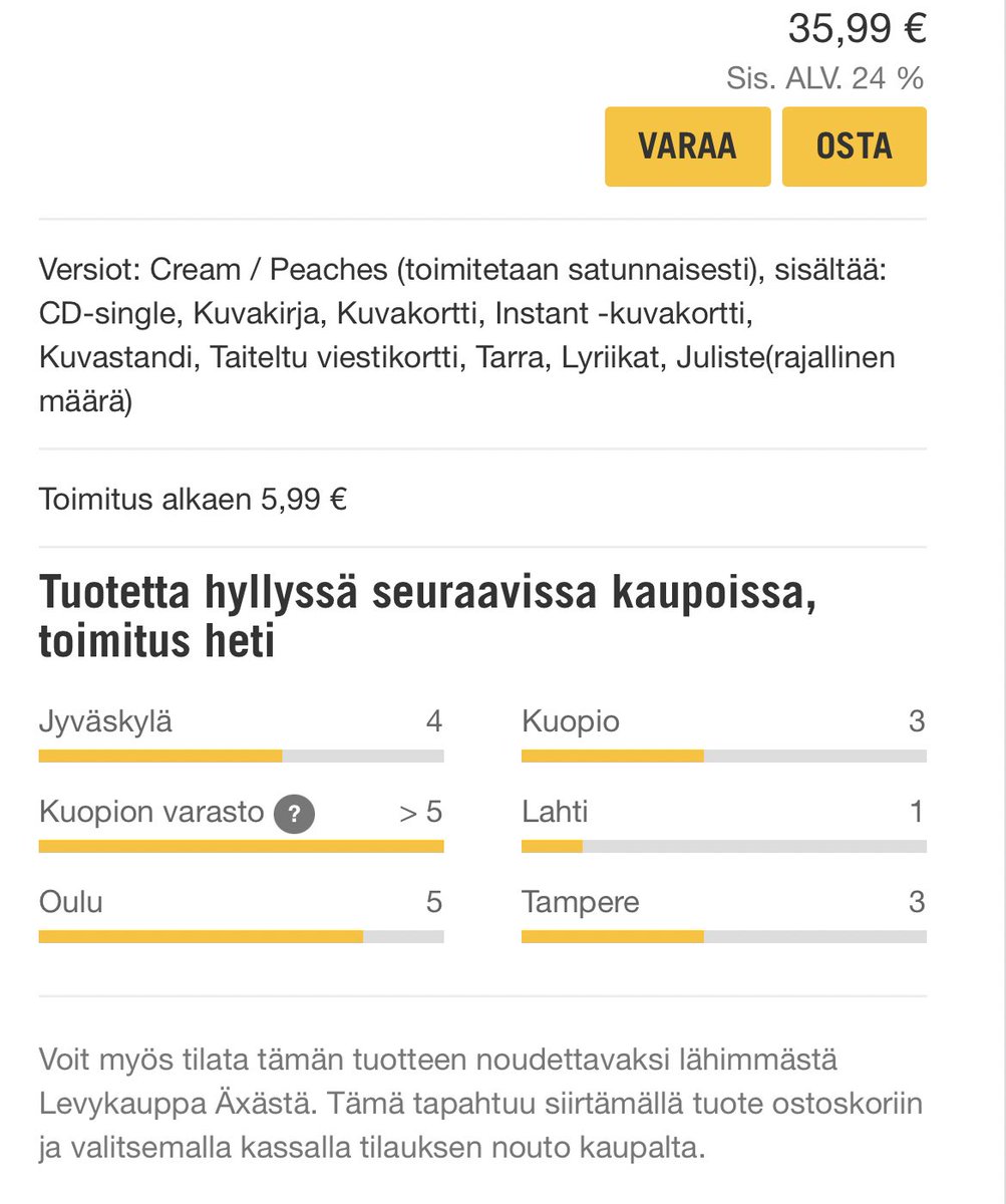 BTS_army_Fin's tweet photo. Nyt on jo joihinkin Levykauppa Äxän liikkeisiin tullut Butter CD!
Näistä myymälöistä voi myös jo noutaa ennakkotilatut albumit!
Muiden myymälöiden tilanne päivittyy tänne kun levyt saapuvat
👇🏽
https://t.co/zAqSE1s3JF
#ButterCDOutNow #SaankoLuvan #PermissiontoDance @BTS_twt https://t.co/asv2purmqk