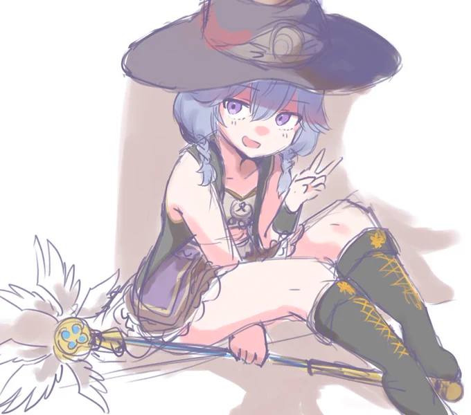 昔よく遊んでたドラクエXのアバターちゃんと再会したら滅茶苦茶可愛くてつい衝動で描いてしまった 