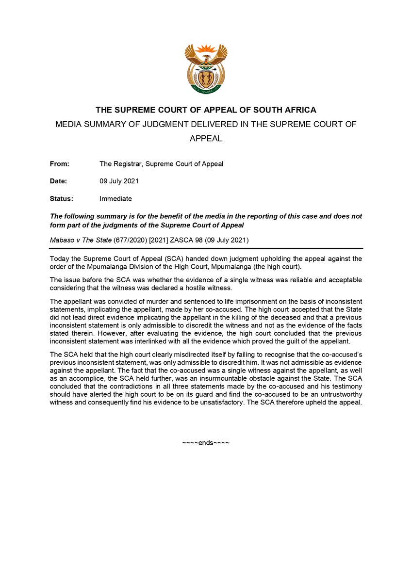 Sca The Supreme Court Of Appeal Supreme Court Of Appeal Judgments