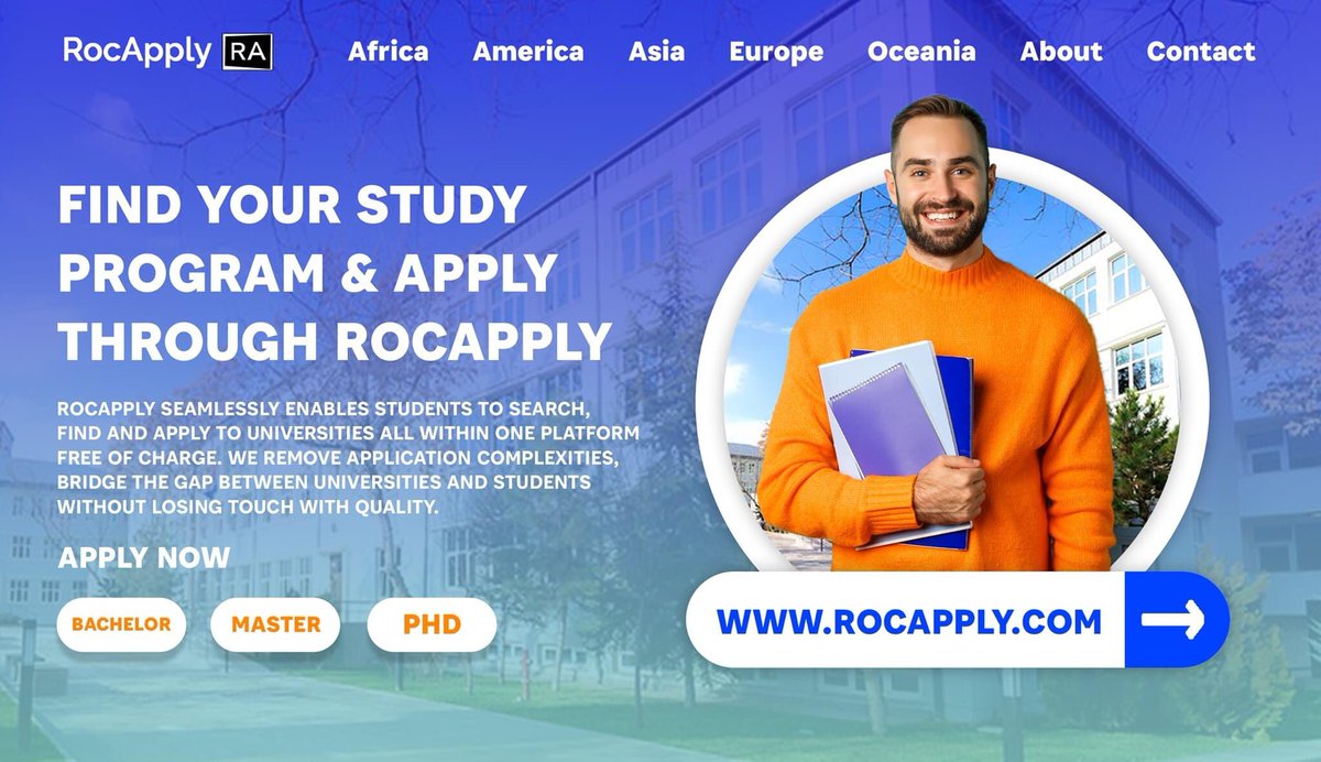 RocApply's tweet image. Your Future Begins Here: 🙌

It's time to apply guys👏🏛

RocApply is free of charge, with no application fees. 😍😍

Click on: rocapply.com and choose the country, university, and program, the process takes just 4 minutes.

#RocApply any university you want. ✅✅