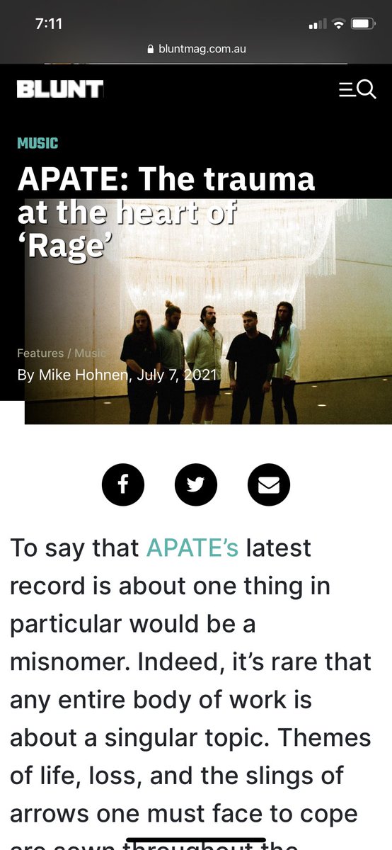 This is for anyone who has ever felt trapped in their own hell with no escape. 
bluntmag.com.au/music/apate-th…
We wrote this record to put our own experiences in the open and encourage others to speak up about what you’re going through no matter how hard it may seem.

You are not alone.