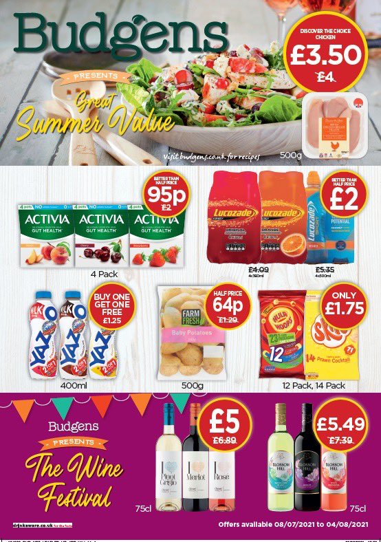 FrasersBudgens's tweet photo. New offers available now until 04-08-21 #frasersbudgens #discoverbudgens #offers #deals #yarnton #witney #brizenorton #marlborough #threemilecross #localshop #shoplocal #community #keyworkers https://t.co/Le9SjGGGdE