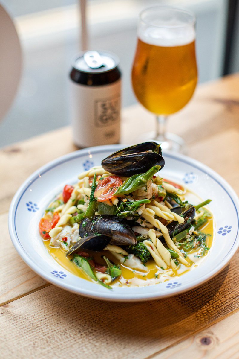 letsrigatoni's tweet photo. Strozzapreti with cod loin, mussels, broccolini, bottarga (Sardinian caviar!) butter, chilli!
#forzasugo
#julyspecials https://t.co/JdErguoInt