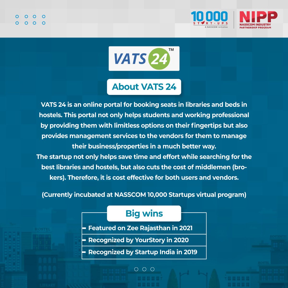nasscomstartups's tweet image. A lot has changed in the #newnormal for businesses. 10,000 Startups Virtual Incubate program startup @24_vats  is redoing the way they work to beat the pandemic blues, proving that the #NewNormalWithTech has limitless options at your fingertips, always.