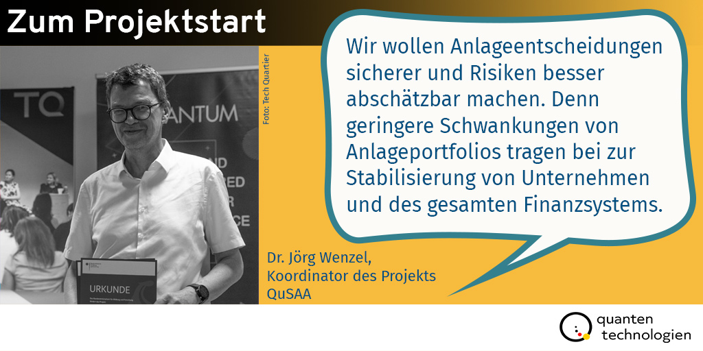 Das neue Projekt #QuSAA entwickelt mithilfe von #Quantencomputing stabile Anlageempfehlungen für Versicherungen unter Berücksichtigung von Solvenzanforderungen. Mit dabei sind <a href="/FraunhoferITWM/">Fraunhofer ITWM</a>, <a href="/JoSQUANTUM/">JoS QUANTUM</a> und <a href="/ruv_de/">R+V Versicherung</a> 
Mehr Infos zum Projekt: bit.ly/3dE3Uvf