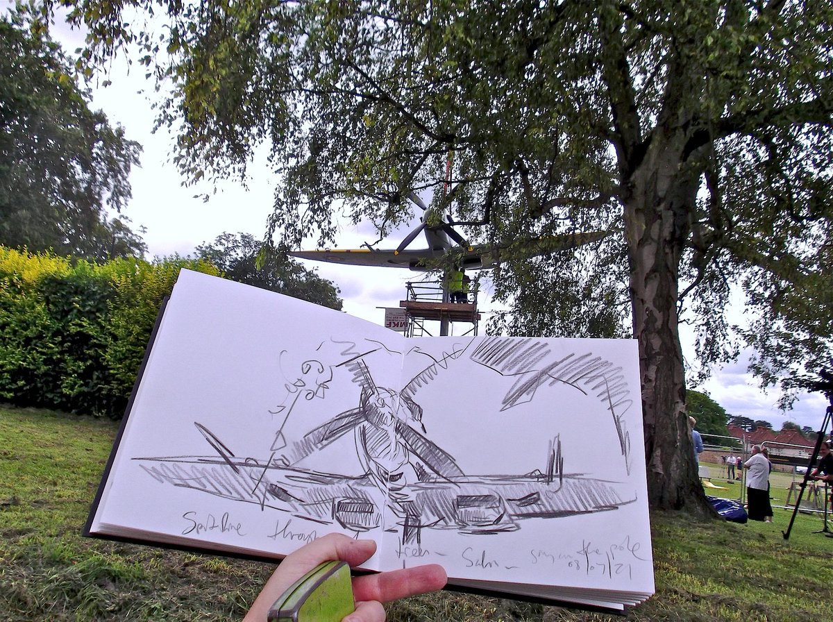 Spitfire memorial in place in Salisbury! A tribute to all the 'secret spitfires' built by a majority of skilled women workers during WW2. #secretspitfires #spitfire #salisbury  #johnniejohnson #vickersarmstrong #supermarine #womenworkers #womenofww2 #aviationmemorial #aviationart