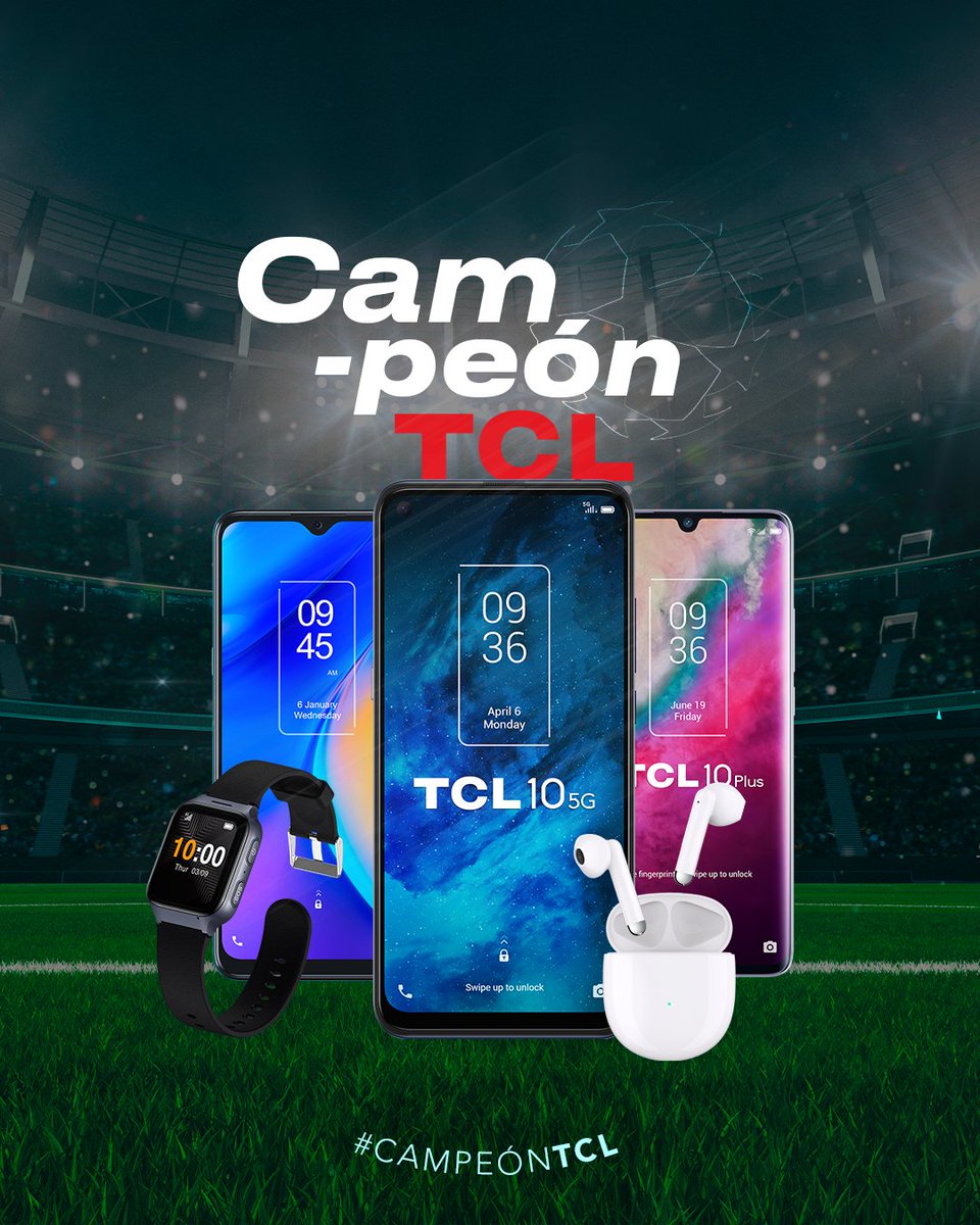 tclmobilees's tweet photo. SORTEAZO
¡Y llegó el momento de la gran final! 🏆
Participa y gana:
1 #TCL10Plus, 1 #TCL20SE, 1 #TCL105G, 1 #FamilyWATCH+ o 1 #AuricularesS200 + 👕 firmadas.
Pasos⬇️
⚽Sigue a @tclmobilees
⚽Comenta con #CampeónTCL quién ganará y menciona a un amigo con el que verás la final https://t.co/qtYcbNLJhT