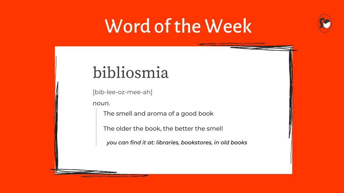 ponytalebooks's tweet photo. Picking up a book smelling its pages is a joy that never fails to impress readers. Did you know there is a name for it?
So, how many of us are guilty of taking a whiff of our beloved books?
#justreaderthings #wordoftheweek #bibliosmia #bookvocab #vocabularyfriday https://t.co/nGHbT3czf0